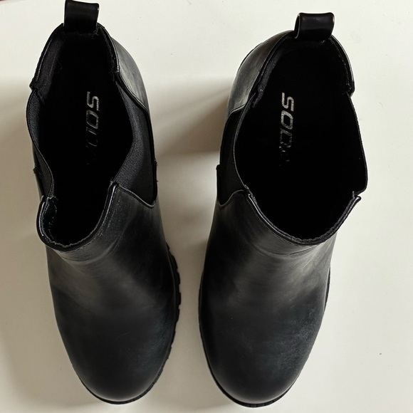 Soda Black Chunky Heel Lug sole Chelsea Boots size 8 - Picture 6 of 13